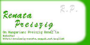 renata preiszig business card